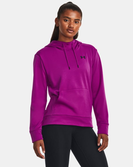 Women's Armour Fleece® Left Chest Hoodie, Purple, pdpMainDesktop image number 0